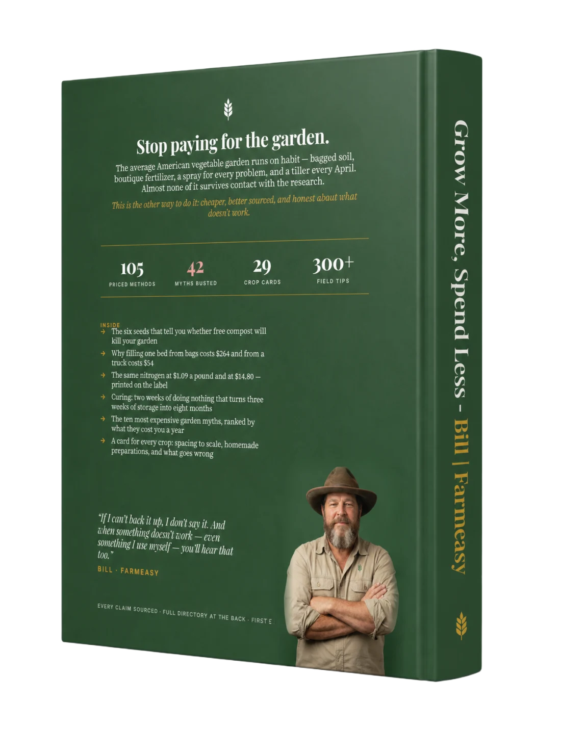 Back cover — Stop paying for the garden